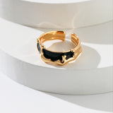 Black glazed ring