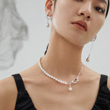 Deconstructed Pearl Set - Raw 925 Silver (10mm Flawless Pearl)