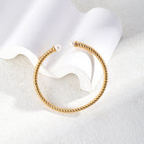 Spiral Pearl Bracelet - Gold-Tone 925 Silver (6mm Pearls)