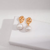 Pearl & Zircon Studs - 925 Silver (Silver/Gold-Tone)