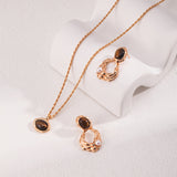 Tiger's Eye & Pearl Drop Earrings - Gold-Tone 925 Silver