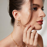 Minimalist Drop Earrings - Gold-Tone 925 Silver