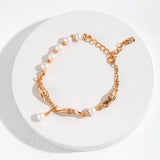 Scarf Pearl Bracelet - 925 Sterling Silver (Silver Tone / Gold Tone)