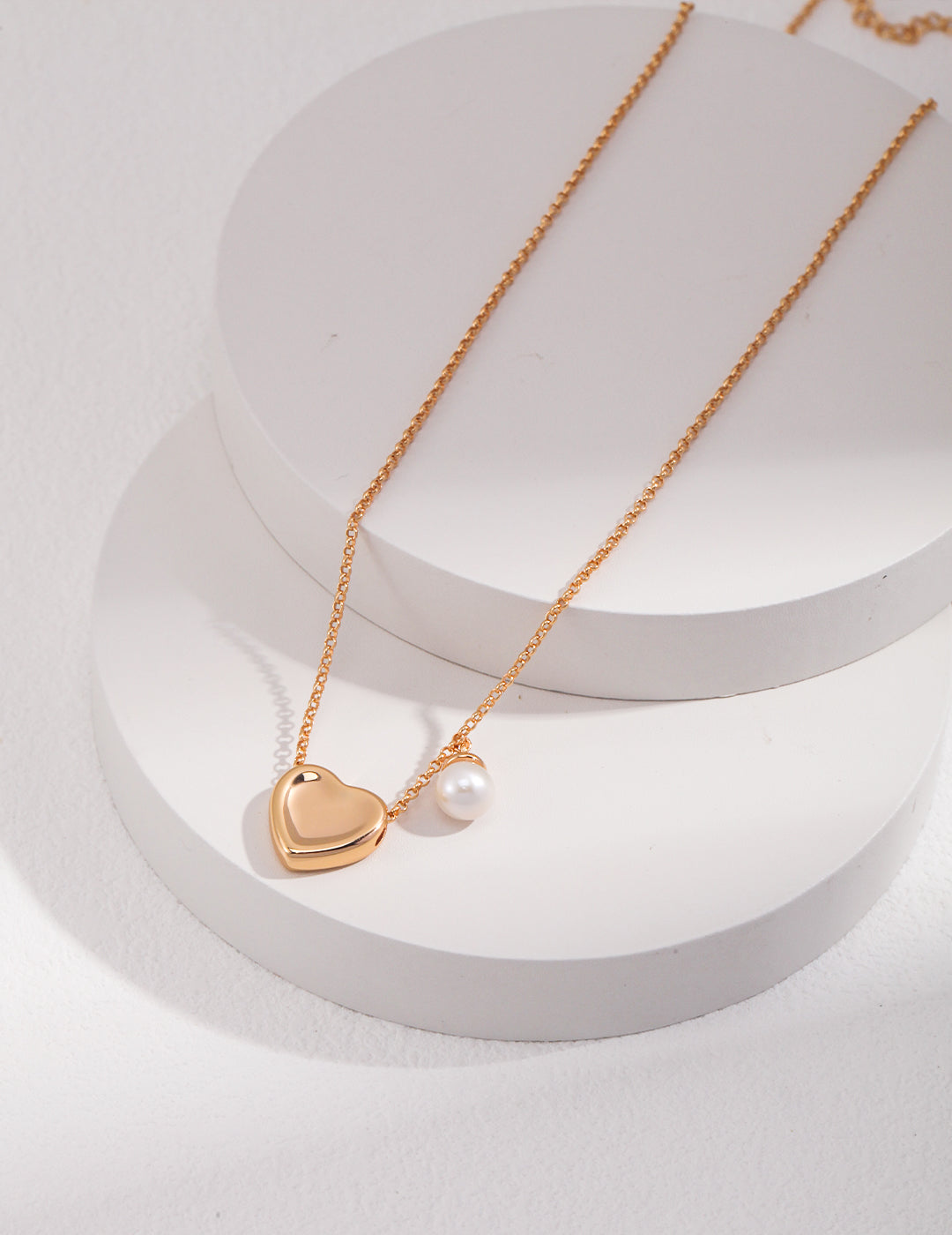 Reversible Pearl Love Set - 925 Silver (Gold/Silver Tone)
