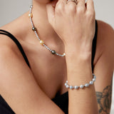 Akoya Grey Pearl Bracelet - 925 Silver