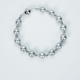 Akoya Grey Pearl Bracelet - 925 Silver