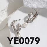 Adjustable Ribbon Pearl Jewelry Set - Necklace, Bracelet & Earrings (Silver-Tone/Gold-Tone)