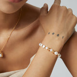 Natural potato Baroque Pearl series pure silver pearl bracelet