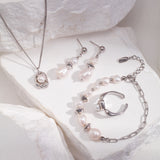 Natural potato Baroque Pearl series pure silver pearl bracelet