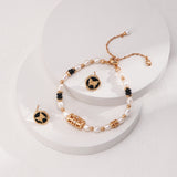 Vintage pure silver pearl bracelet