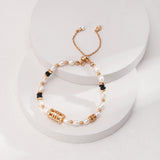 Vintage pure silver pearl bracelet
