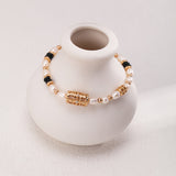 Vintage pure silver pearl bracelet