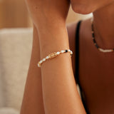 Vintage pure silver pearl bracelet