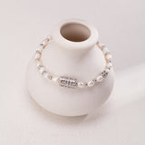 Vintage pure silver pearl bracelet