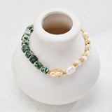 Emerald green square gemstone bracelet