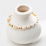 The golden lines pearl bracelet