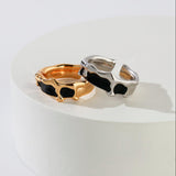 Black glazed ring