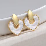 Pure silver mother-of-pearl earrings