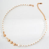 Natural pearl heart-shaped necklace