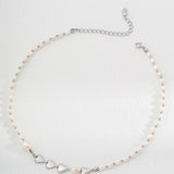 Natural pearl heart-shaped necklace
