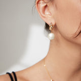 Pure silver Baroque pearl earrings
