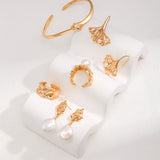 Pure silver Baroque pearl earrings