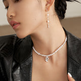 Mirror Lake Collection: Sterling Silver & Pearl Necklace