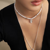 Mirror Lake Collection: Sterling Silver & Pearl Necklace