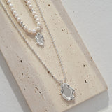 Mirror Lake Collection: Sterling Silver & Pearl Necklace