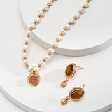 Adjustable Vintage Gold Strawberry Quartz & Natural Pearl Necklace - 925 Sterling Silver, Youthful Energy