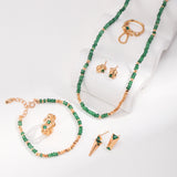 Adjustable Vintage Gold Emerald Bead Necklace - Delicate Crushed Silver Style, 925 Sterling Silver