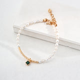 Adjustable 925 Silver & Natural Pearl Set - Necklace & Bracelet