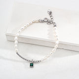 Adjustable 925 Silver & Natural Pearl Set - Necklace & Bracelet