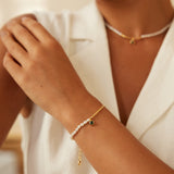 Adjustable 925 Silver & Natural Pearl Set - Necklace & Bracelet