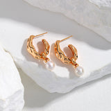 Adjustable Ribbon Pearl Jewelry Set - Necklace, Bracelet & Earrings (Silver-Tone/Gold-Tone)