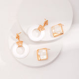 Baroque Pearl Shell Jewelry Set - Necklace & Earrings (Gold-Tone 925 Silver)