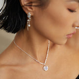 Adjustable Opal & Pearl Necklace - Silver/Gold-Tone 925 Sterling Silver