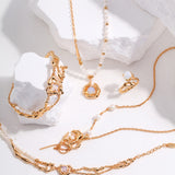 Adjustable Opal & Pearl Necklace - Silver/Gold-Tone 925 Sterling Silver