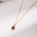 Lapis Lazuli Jewelry Set - Necklace & Earrings (Gold-Tone 925 Silver)