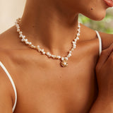 Adjustable Camellia Pearl Necklace - Gold-Tone 925 Silver