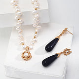 Adjustable Camellia Pearl Necklace - Gold-Tone 925 Silver