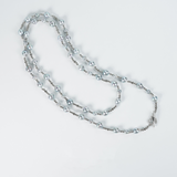 Luxury Akoya Pearl Necklace - Authentic "Shinadama" Grey (90cm, 5-8.5mm)