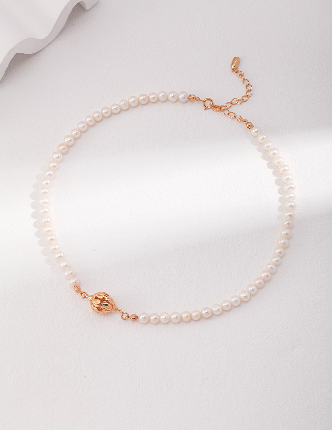 Floral Cluster Pearl Necklace & Earrings Set - 925 Silver (Silver/Gold-Tone)