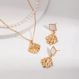 Adjustable Rice Pearl Necklace - 925 Silver with Gold-Tone