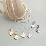 Adjustable Rice Pearl Necklace - 925 Silver with Gold-Tone