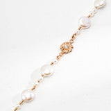 Floral-Inspired Design Pearl Necklace - 925 Silver