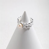 Wave Pearl Jewelry Set - 925 Silver (Silver/Gold-Tone)