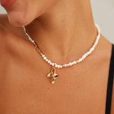 Adjustable French Pearl Necklace - 925 Silver
