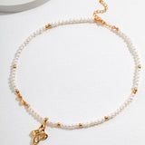 Adjustable French Pearl Necklace - 925 Silver