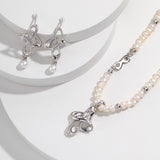 Adjustable French Pearl Necklace - 925 Silver